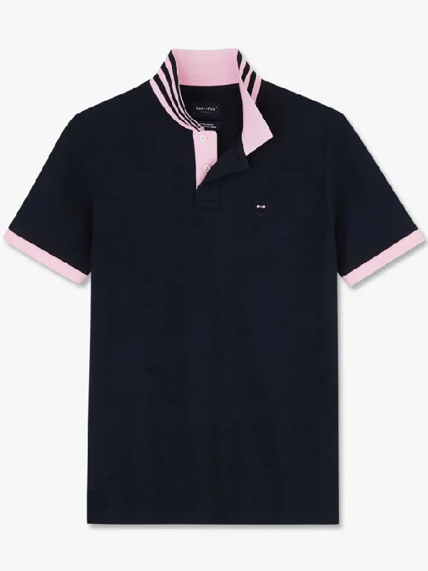 Mega Sale MARINE POLO WITH PINK TRIM