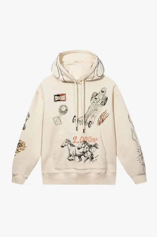 Weekend Discounts to Love Market Horsepower Hoodie - Ecru