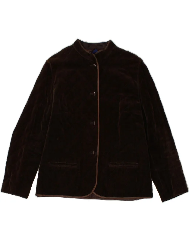 Year-End Deals MADELEINE Womens Quilted Jacket IT 42 Medium Brown Cotton