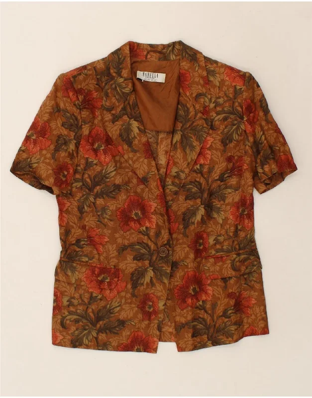 Weekend Deals That Dazzle MARELLA Womens 1 Button Short Sleeve Blazer Jacket UK 14 Medium Brown Weekend Deals That Dazzle MARELLA Womens 1 Button Short Sleeve Blazer Jacket UK 14 Medium Brown