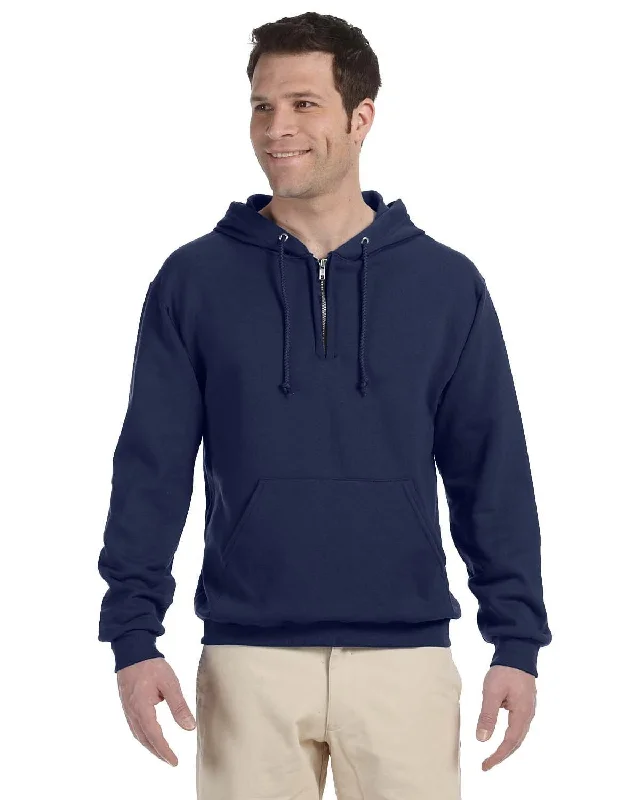 Weekend Specials You Can't Miss Jerzees 50/50 Quarter-Zip Pullover Hoodie | J Navy