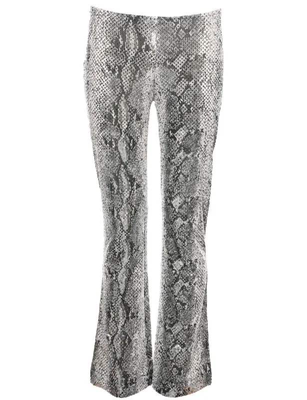 Now or Never Snakeskin Pattern Trousers - W29 L31