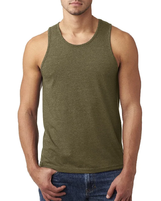 Weekend Deals That Amaze Next Level Mens CVC Tank | Military Green