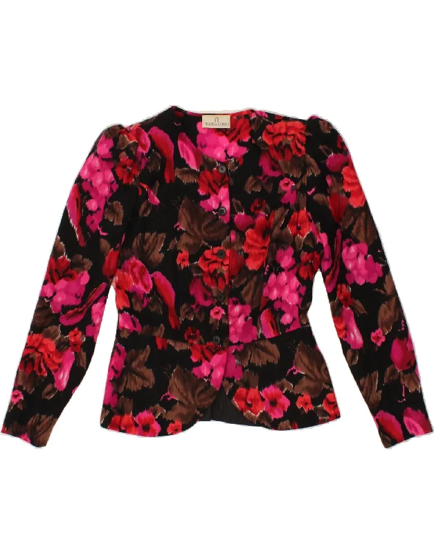 Weekend Specials to Savor FIORELLA RUBINO Womens 5 Button Blazer Jacket UK 14 Large Pink Floral Wool Weekend Specials to Savor FIORELLA RUBINO Womens 5 Button Blazer Jacket UK 14 Large Pink Floral Wool