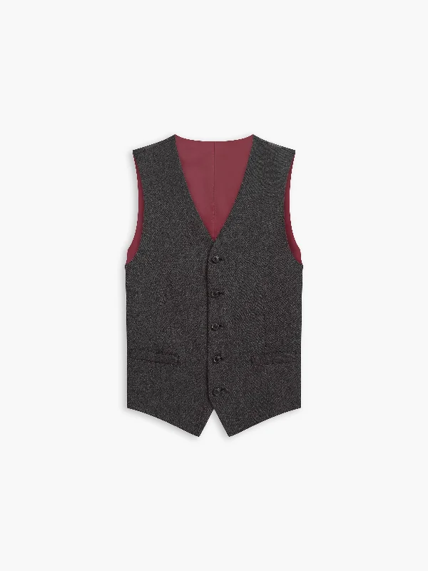 Exclusive Deal Woolwich Infinity Slim Fit Charcoal Waistcoat