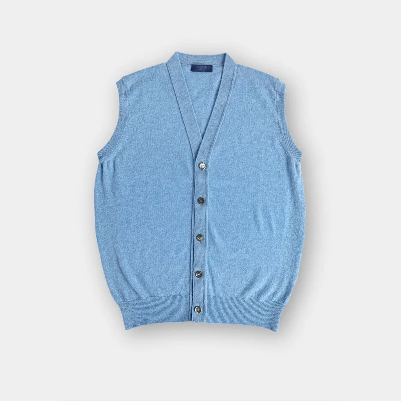 Extra Savings Light Blue Cashmere Waistcoat