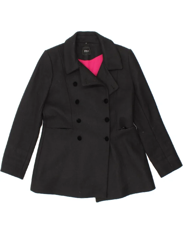 Weekend Savings Extravaganza GUESS Womens Pea Coat UK 14 Medium Black