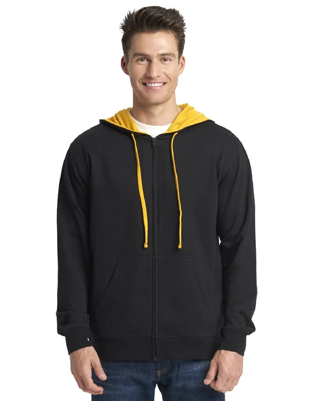 Weekend Specials to Cherish Next Level Adult French Terry Zip Hoody | Black/ Gold
