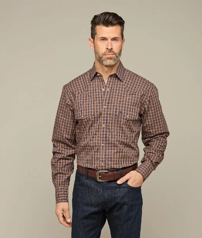 Special Price El Paso Plaids :: Navy And Mustard Mini Check