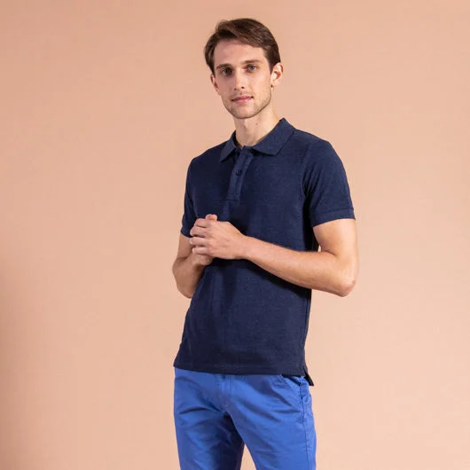 Weekend Deals That Dazzle Rugged Slate Dark Blue Cotton Polo T-Shirt