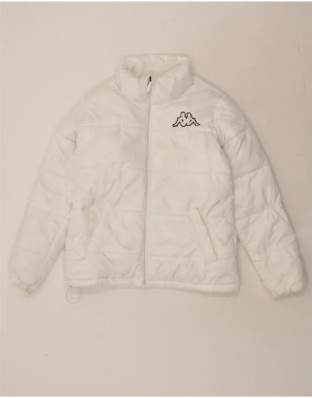 Online Exclusive KAPPA Womens Padded Jacket UK 16 Large White Polyester