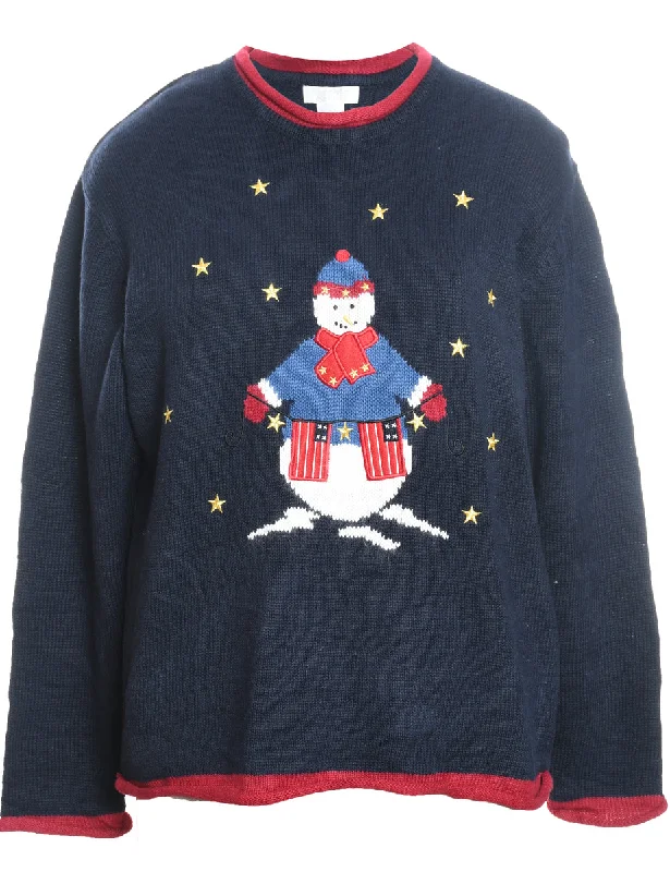 Hurry Up Snowman Christmas Jumper - L
