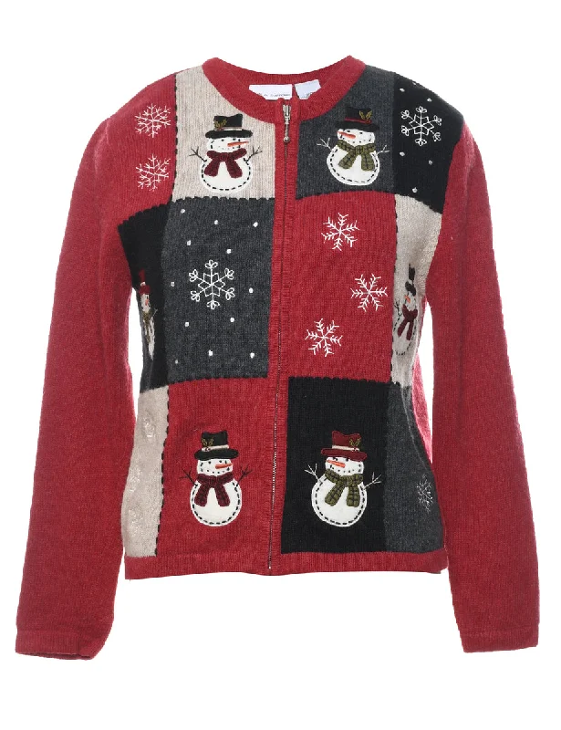 Daily Special Snowman Christmas Cardigan - S
