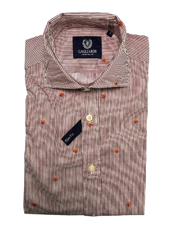 Great Bargain Rust Falling Leaves Shirt