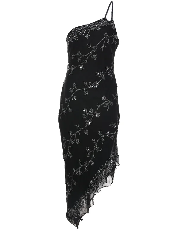Instant Deal Silk Y2K Evening Dress - L
