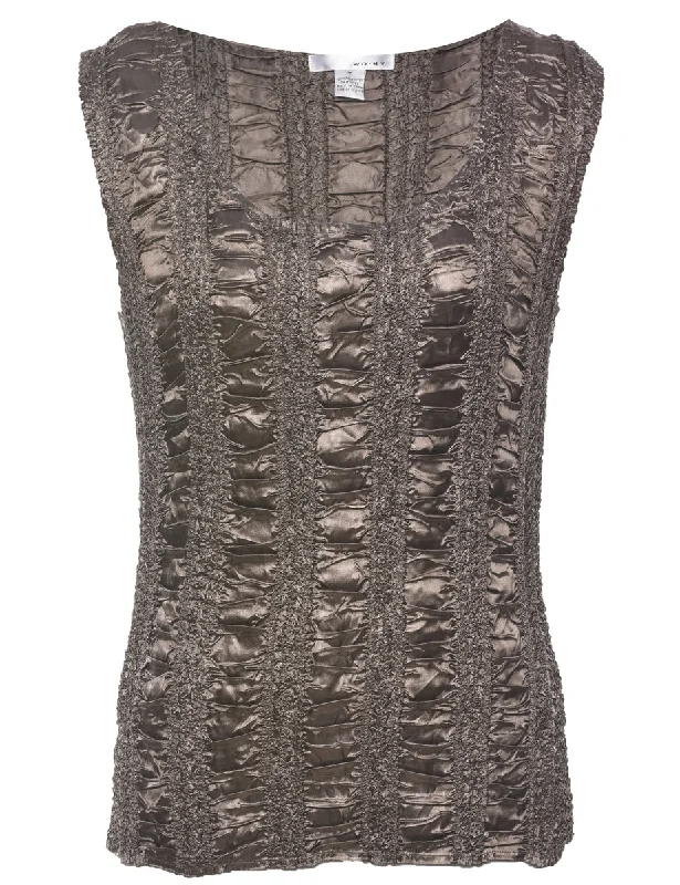 Crazy Deal Smocked Evening Top - M