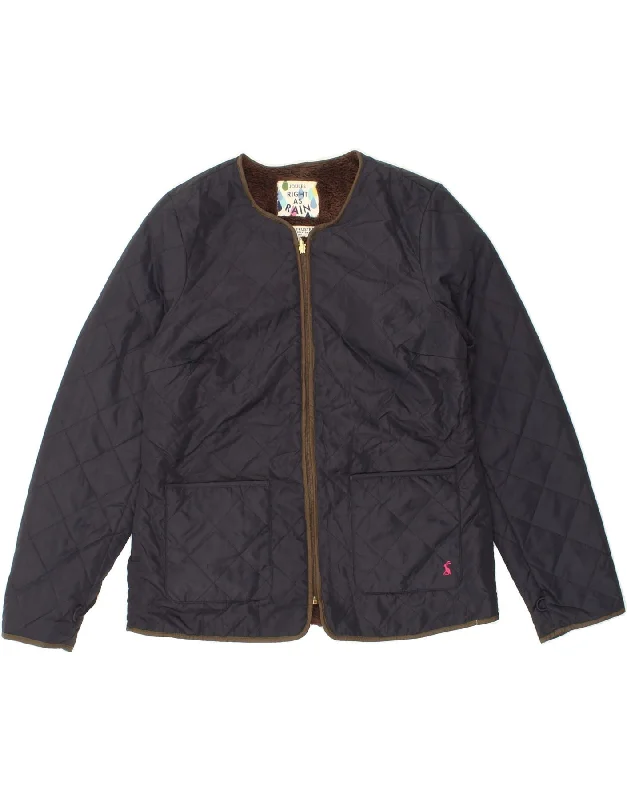 Act Now JOULES Womens Quilted Jacket UK 12 Medium  Navy Blue Polyester
