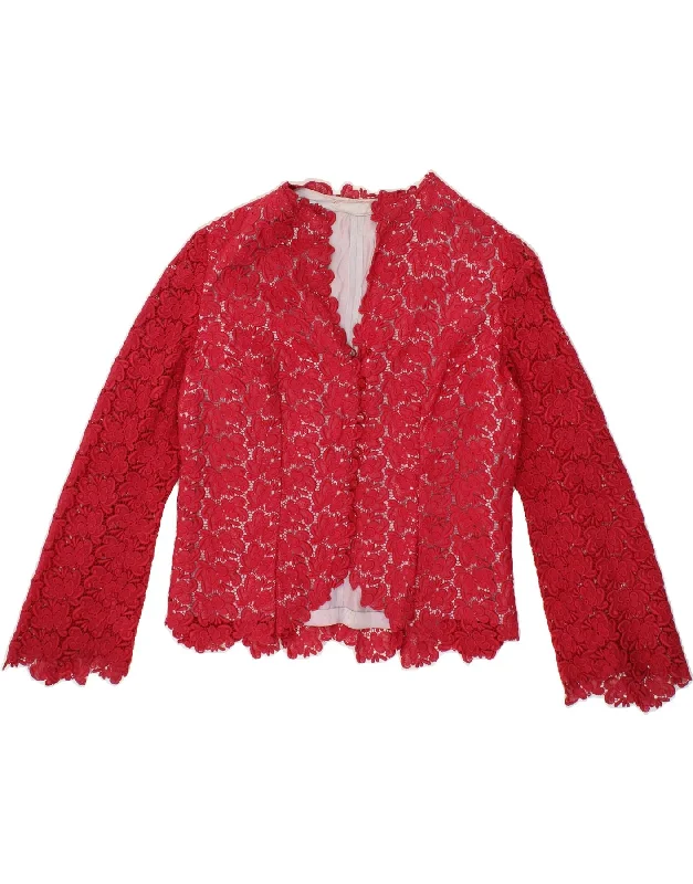Weekend Discounts to Enjoy VINTAGE Womens 6 Button Blazer Jacket UK 12 Medium Pink