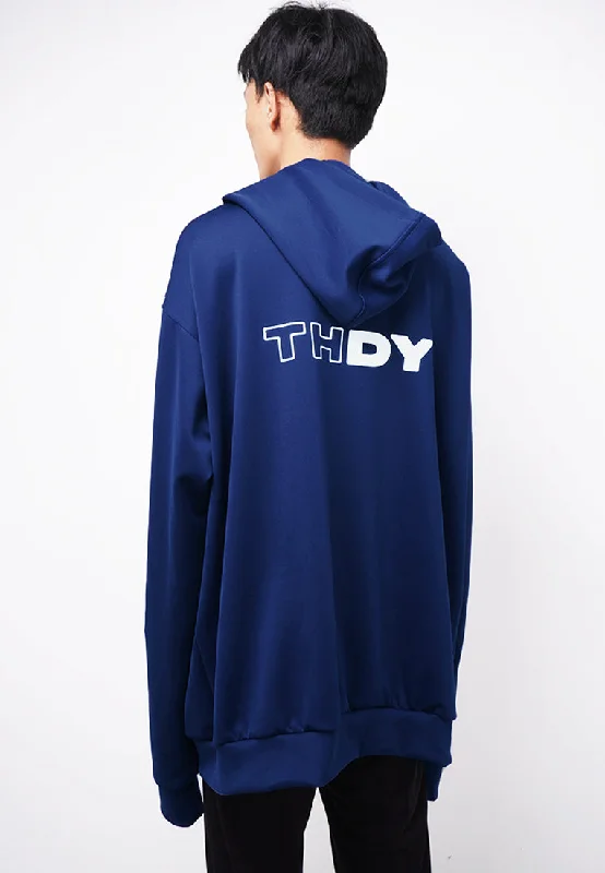 Hot Buy Third Day MOA35 Hoodie Ultra Oversize Pria Thdy Back Navy