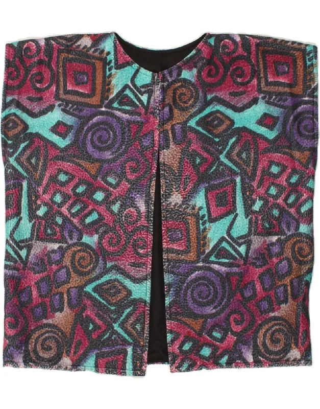 Weekend Specials to Relish VINTAGE Womens Abstract Pattern Fleece Gilet UK 20 2XL Multicoloured Weekend Specials to Relish VINTAGE Womens Abstract Pattern Fleece Gilet UK 20 2XL Multicoloured