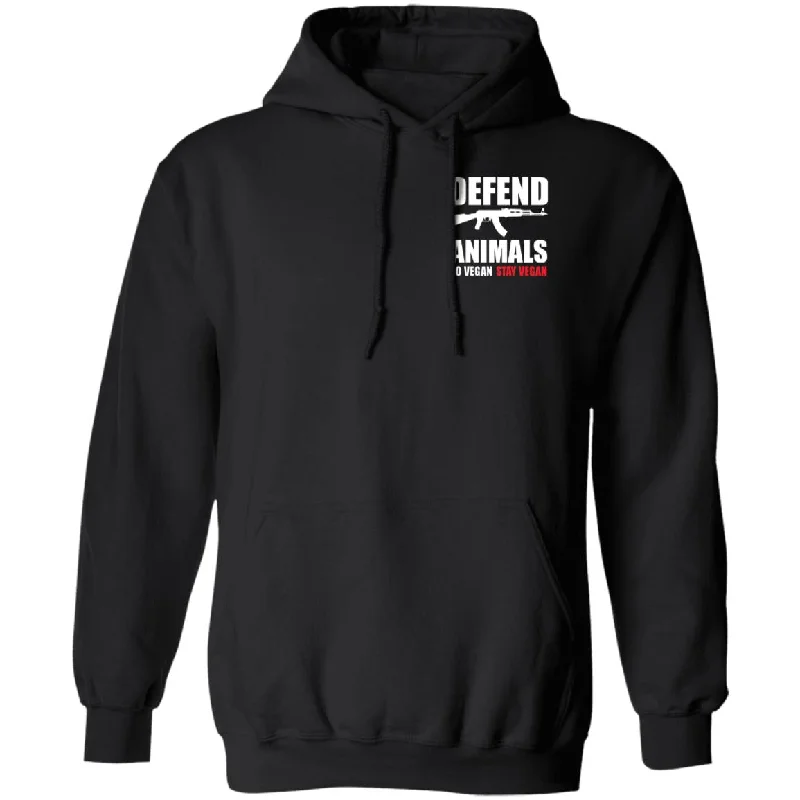 Super Discount Defend Animals - go vegan stay vegan Hoodie Black
