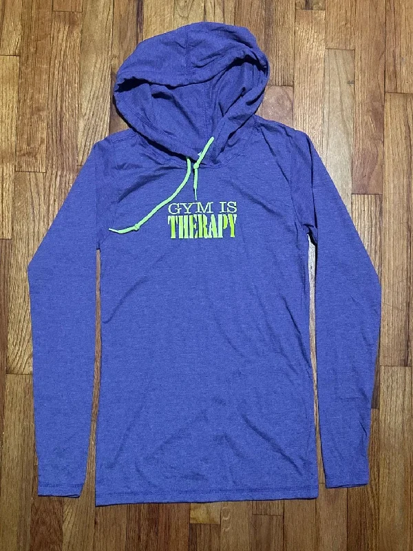 Super Savings Gym Is Therapy Lightweight Long-sleeve Hoodie