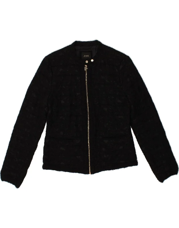 Buy Today GUESS Womens Padded Jacket UK 14 Medium Black Polyester