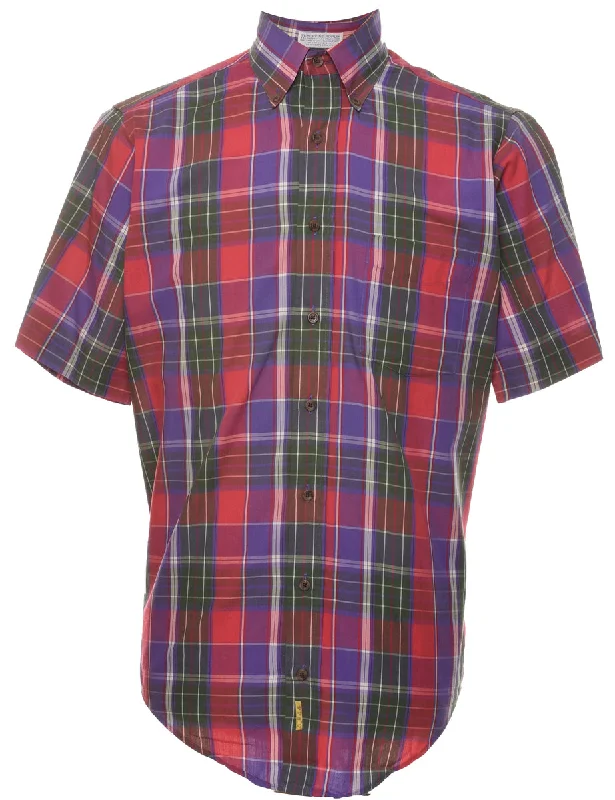 Weekend Bargains to Cherish Short Sleeve Checked Shirt - M