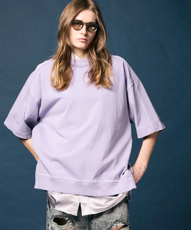 Year-End Clearance Heavy-Weight Cotton Prime-Over Side Zip Pigment T-Shirts