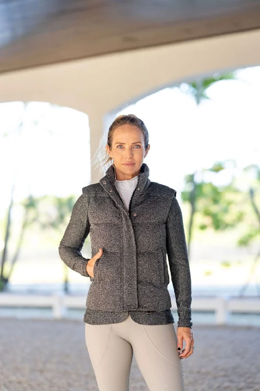 Weekend Discounts to Relish Tweed Puffer Vest by Ashlee Bond (S & L available)