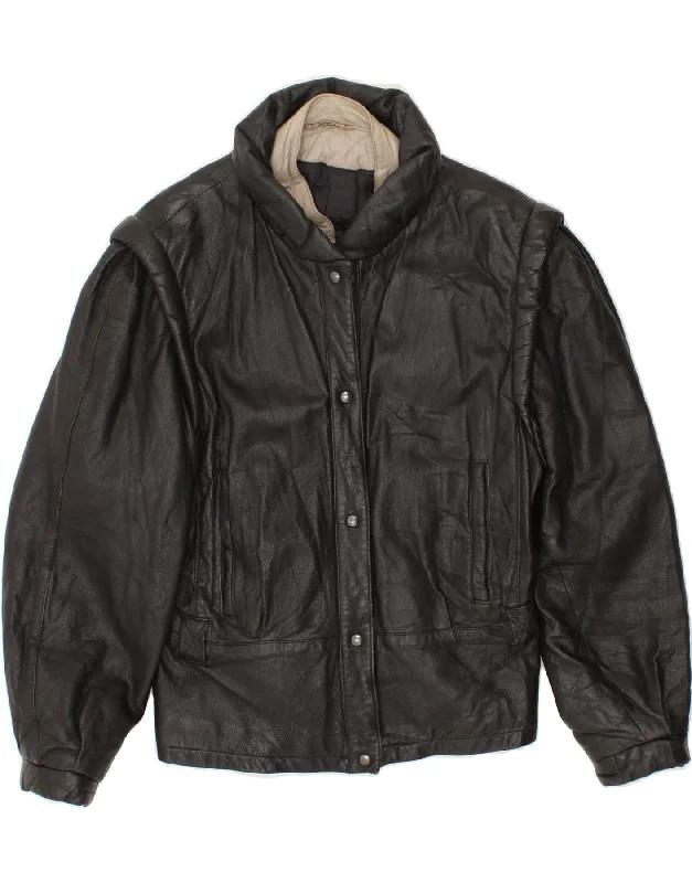 Weekend Savings Galore MONPEL Womens Leather Jacket UK 10 Small Black