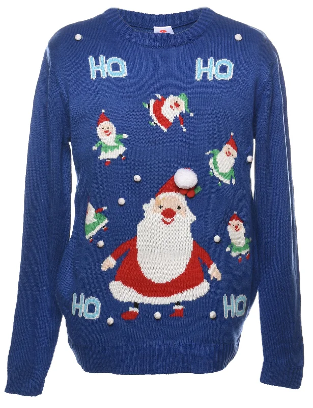 Discount Mania Santa Claus Christmas Jumper - L