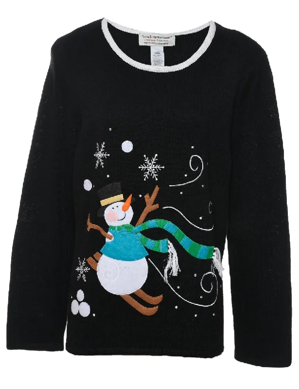 New Arrival Snowman Christmas Jumper - L