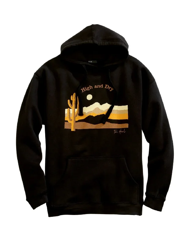 Don't Miss Out Tin Haul Mens Black Cotton Blend Cactus & Mountains Hoodie