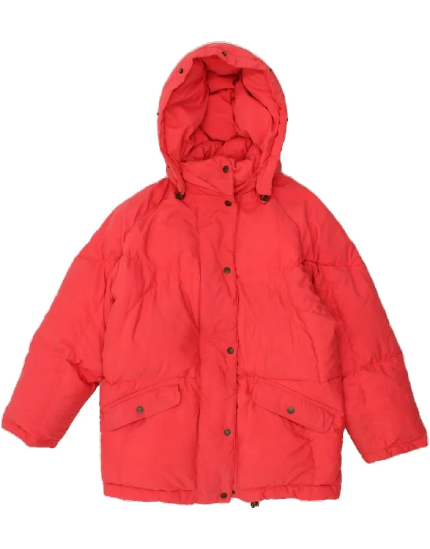 Special Buy BRUGI Womens Hooded Padded Coat IT 44 Medium Red Polyester