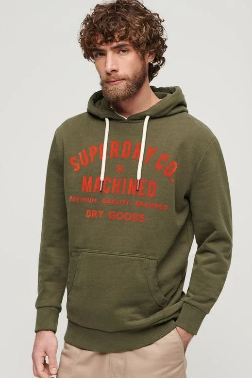 Value Pack Workwear Flock Graphic Hoodie | Khaki Marle