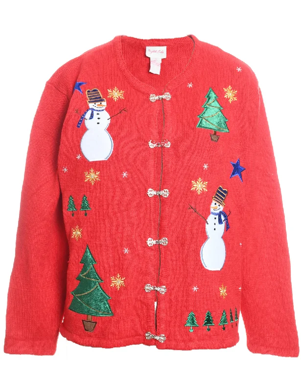 Bonus Offer Snowman Christmas Cardigan - S