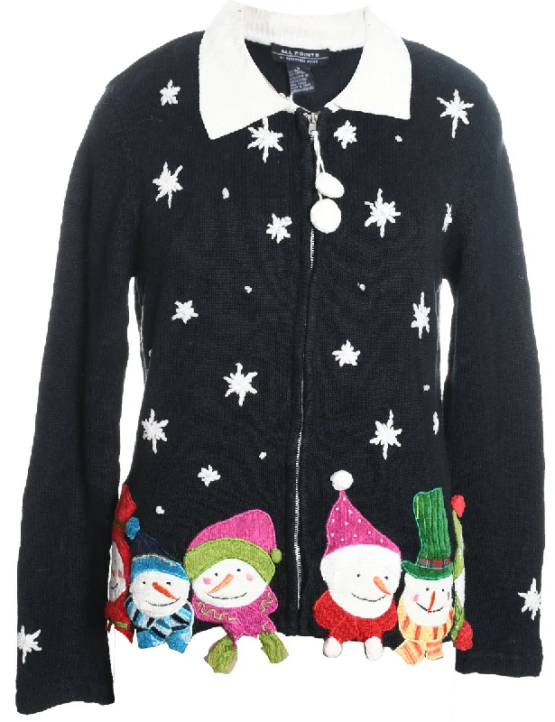 Weekend Bargains to Grab Snowman Christmas Cardigan - M