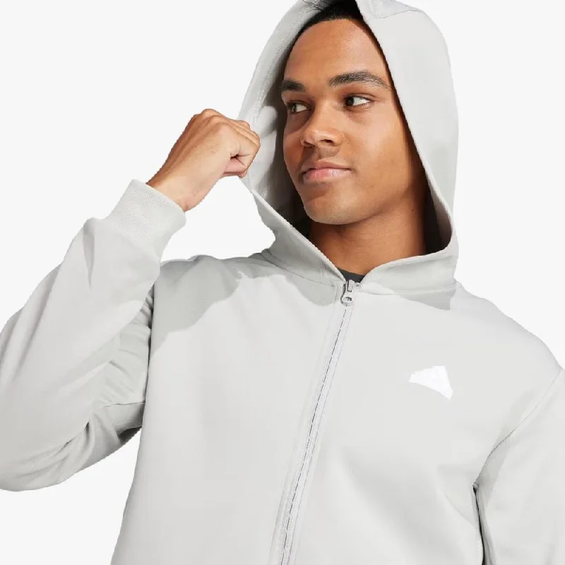 Weekend Bargains to Savor Adidas Mens 3 Stripe Fz Track Top Light Grey