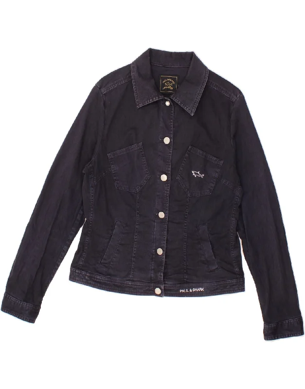 Don't Miss Out PAUL & SHARK Womens Denim Jacket UK 10 Small Navy Blue Cotton