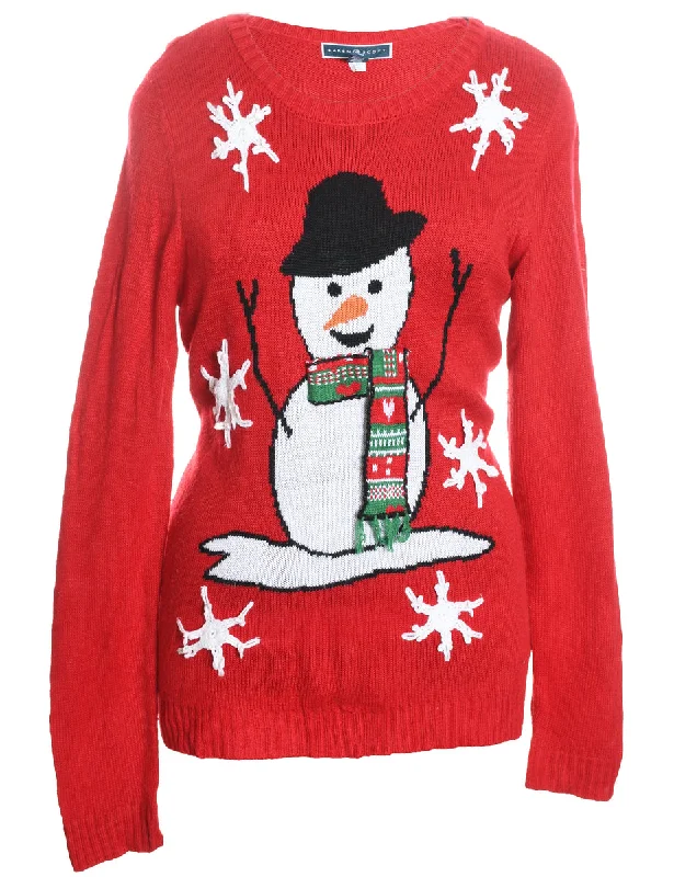 Special Buy Snowman Christmas Jumper - L