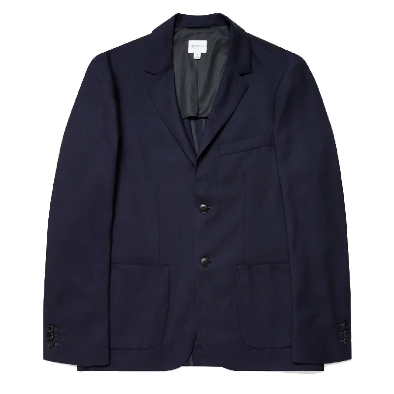 Quick Sale Sunspel Wool Blazer Navy