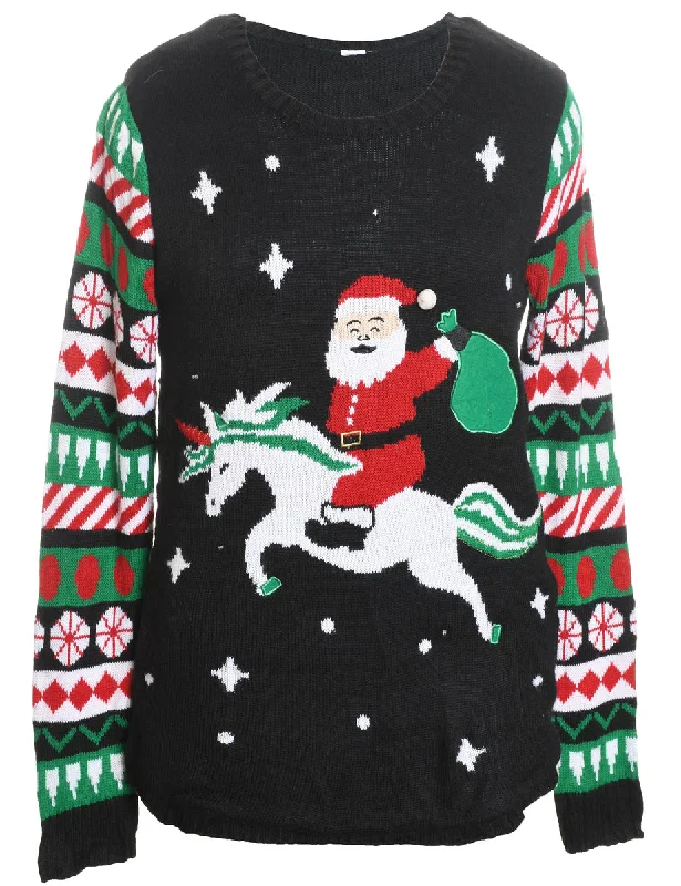 Stock Up Santa Claus Christmas Jumper - M
