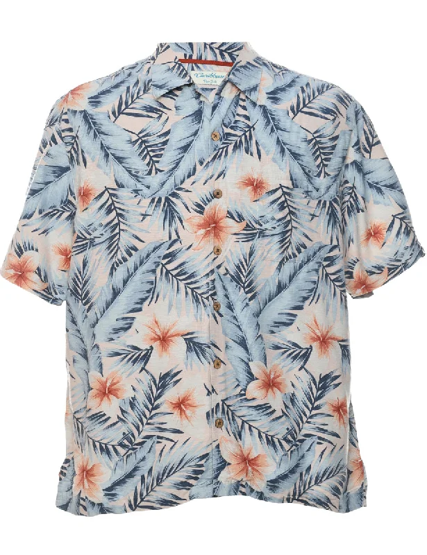 Pay Less Silk Floral Hawaiian Shirt - L