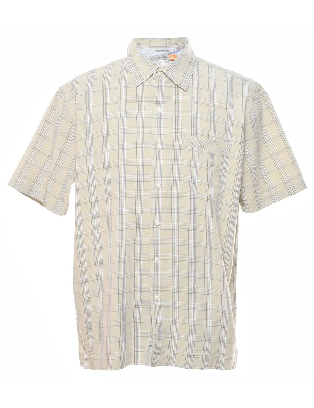 Weekend Deals to Brighten Your Day Short Sleeve Checked Shirt - L