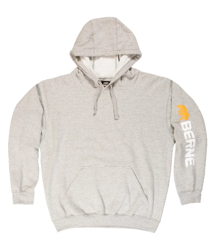 Weekend Bargains to Indulge In Berne Mens Grey Fleece Signature Sleeve Hooded Pullover XL TALL Weekend Bargains to Indulge In Berne Mens Grey Fleece Signature Sleeve Hooded Pullover XL TALL