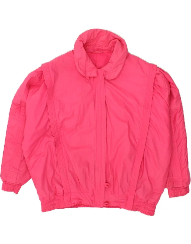 Weekend Bargains to Celebrate VINTAGE Womens Oversized Padded Jacket UK 18 XL Pink