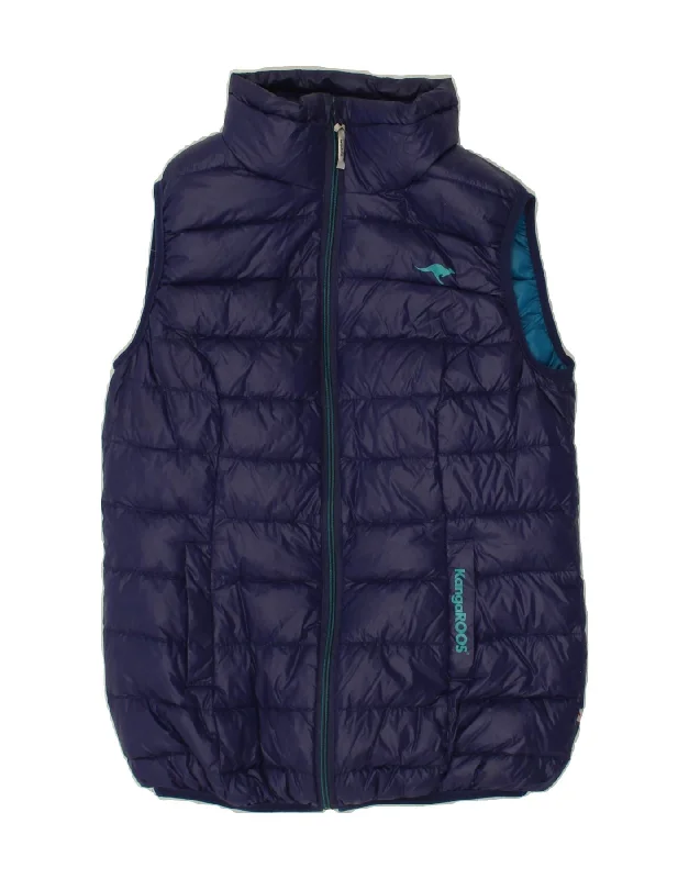 Low Cost KANGAROOS Womens Padded Gilet UK 10 Small  Navy Blue Polyamide