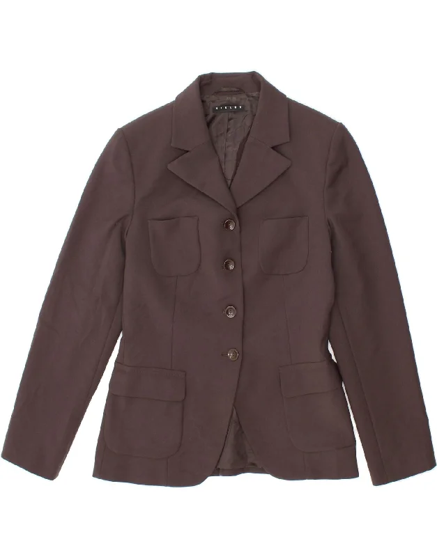 Weekend Offers That Please SISLEY Womens 4 Button Blazer Jacket IT 40 Small Brown Polyester Weekend Offers That Please SISLEY Womens 4 Button Blazer Jacket IT 40 Small Brown Polyester
