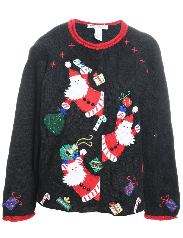Weekend Discounts to Enjoy Santa Claus Christmas Cardigan - XL
